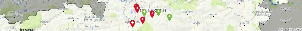 Kartenansicht für Apotheken-Notdienste in der Nähe von Mitterberg-Sankt Martin (Liezen, Steiermark)